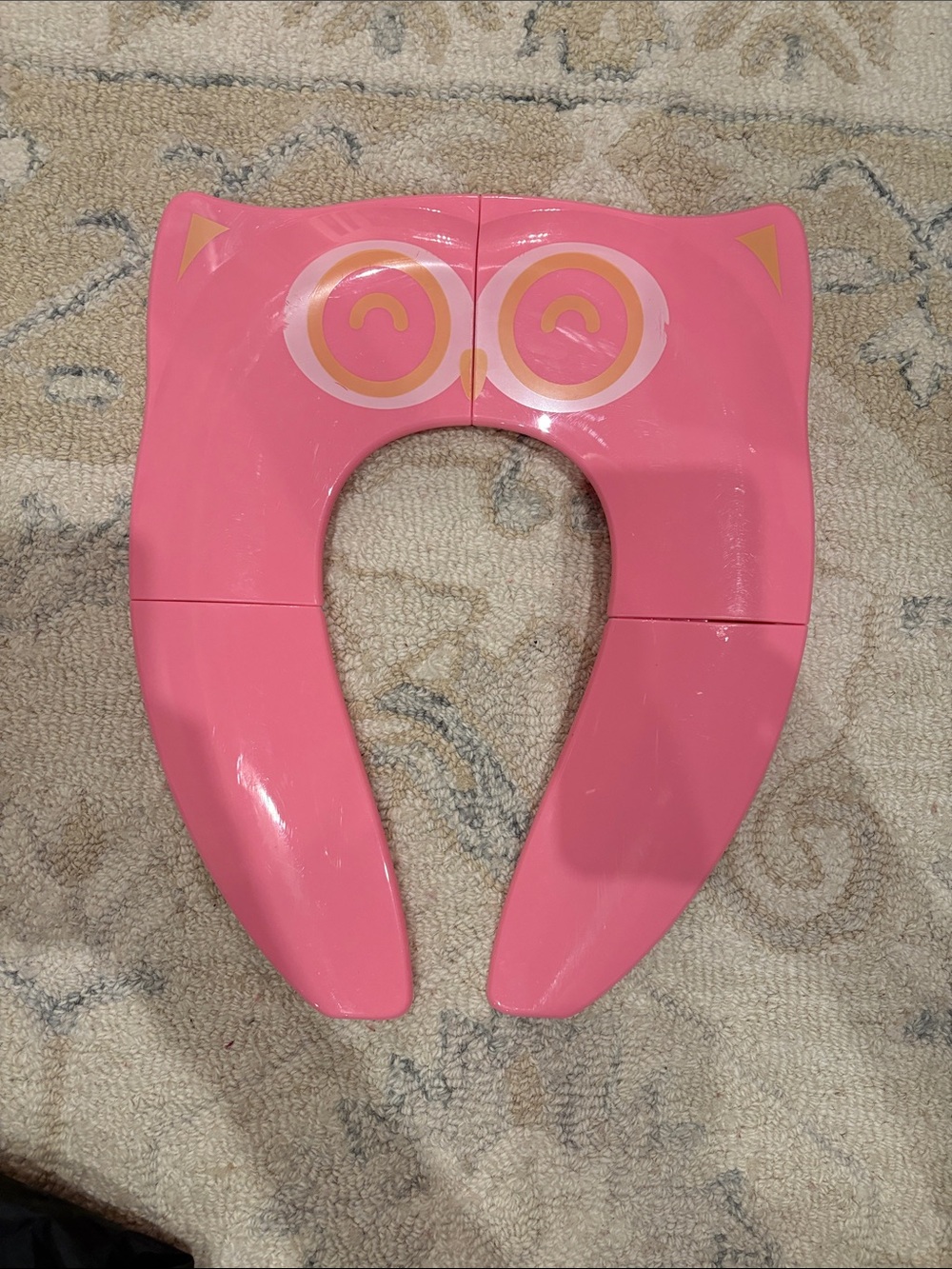 Kids Pink Owl Toilet Seat Trainer - Pint-Sized Potty Aid